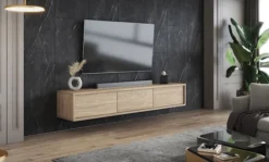 Szafka RTV Moddern 180 cm z opcją powieszenia dąb olejowany