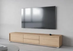 Szafka RTV Moddern 180 cm z szufladami i opcją powieszenia dąb olejowany