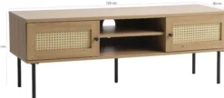 Szafka RTV Mogest 120 cm beżowa plecionka boho