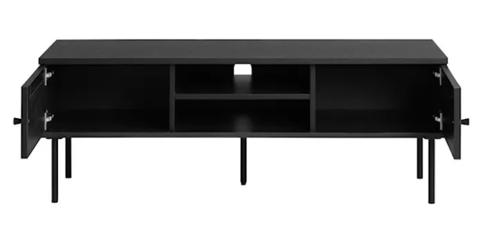 Szafka RTV Mogest 120 cm czarna plecionka boho