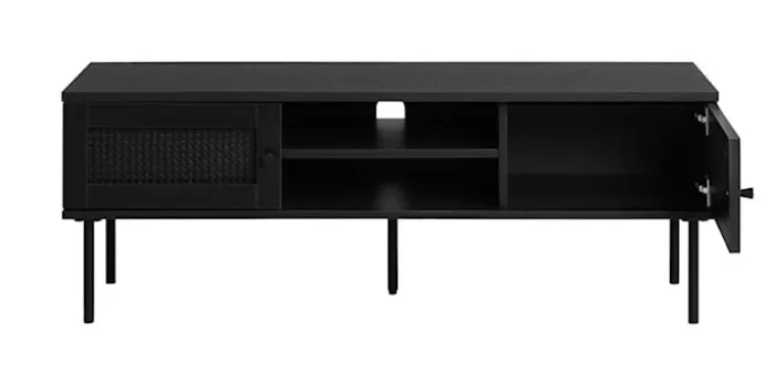 Szafka RTV Mogest 120 cm czarna plecionka boho