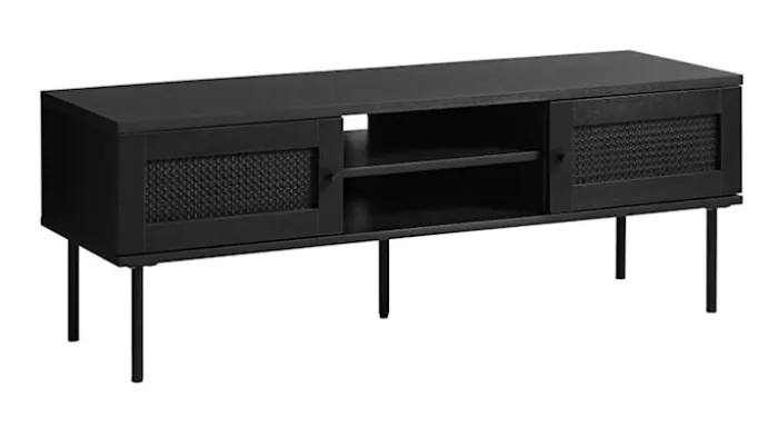 Szafka RTV Mogest 120 cm czarna plecionka boho