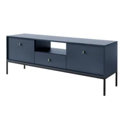Szafka RTV Monne 153 cm granatowa vintage