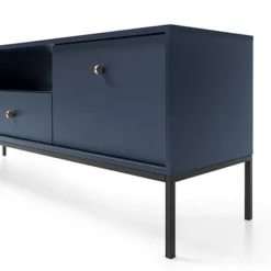 Szafka RTV Monne 153 cm granatowa vintage