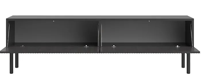 Szafka RTV Nolie 175 cm stojąca Jesion Portland Czarny
