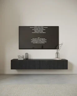 Szafka RTV Nolie 175 cm wisząca Jesion Portland Czarny