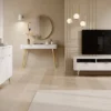 Szafka RTV Oval 160 cm z wnękami Biała