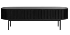 Szafka RTV Ovitties 160 cm czarne lamele