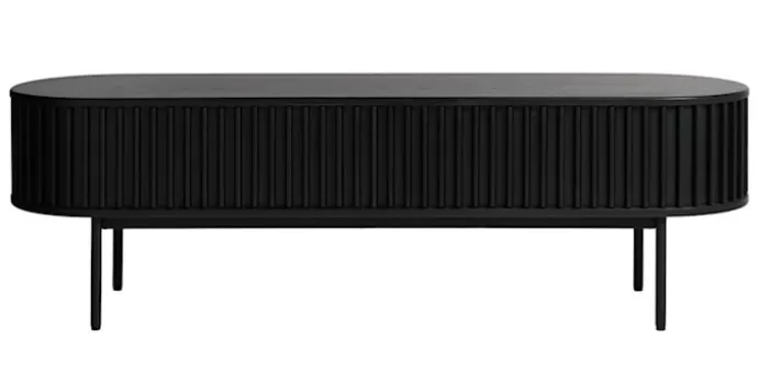 Szafka RTV Ovitties 160 cm czarne lamele