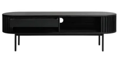 Szafka RTV Ovitties 160 cm czarne lamele