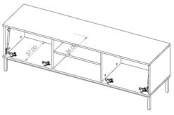 Szafka RTV Perila 150 cm czarna