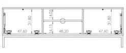 Szafka RTV Perila 150 cm hikora