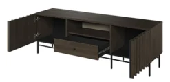 Szafka RTV Piemonte z szufladą 165 cm Jesion portland/czarny