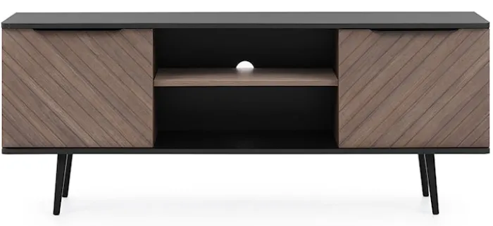 Szafka RTV Rinnili 150 cm Czarny grafit/Captains Deck