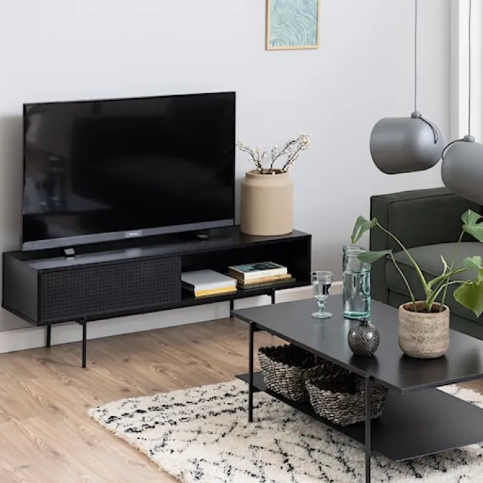 Szafka RTV Santov w stylu industrialnym z szafką