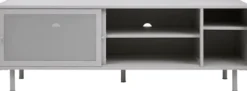 Szafka RTV Sonaves 160 cm metalowa z przesuwnymi drzwiami szara