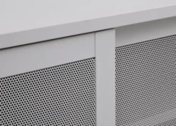 Szafka RTV Sonaves 160 cm metalowa z przesuwnymi drzwiami szara