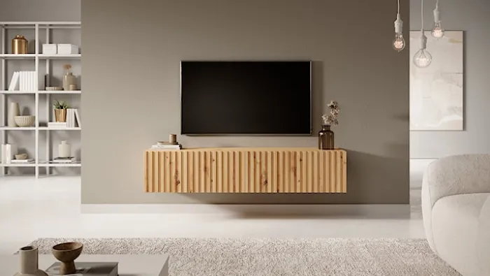 Szafka RTV Telire 138,6 cm dąb artisan lamele