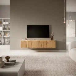 Szafka RTV Telire 138,6 cm dąb artisan lamele