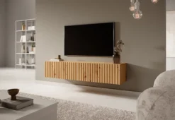 Szafka RTV Telire 138,6 cm dąb artisan lamele