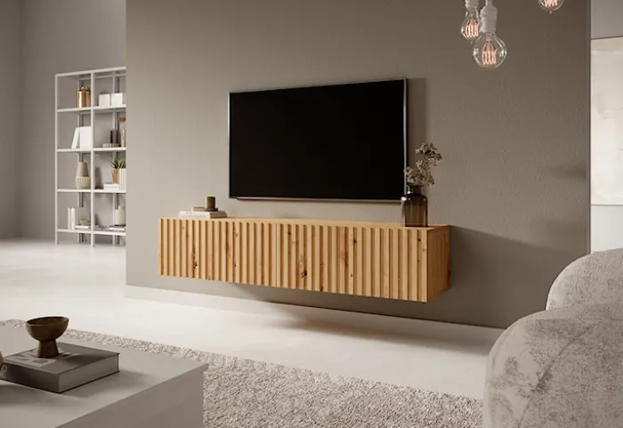 Szafka RTV Telire 138,6 cm dąb artisan lamele