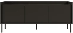 Szafka RTV Tovi trzydrzwiowa 140 cm czarny/orzech wisconsin