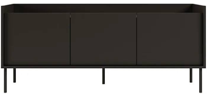 Szafka RTV Tovi trzydrzwiowa 140 cm czarny/orzech wisconsin