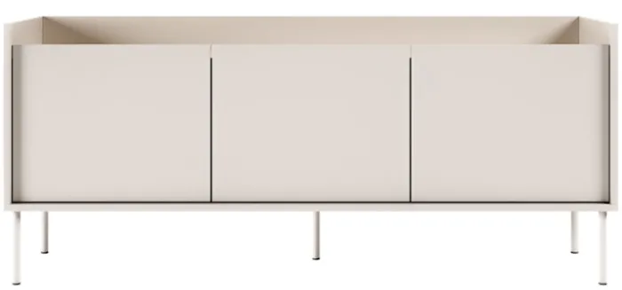 Szafka RTV Tovi trzydrzwiowa 140 cm kaszmir/dąb lindberg