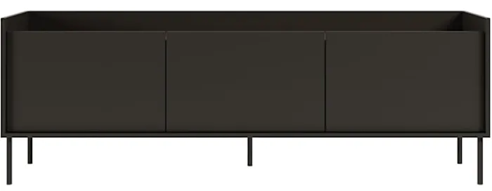Szafka RTV Tovi trzydrzwiowa 175 cm czarny/orzech wisconsin