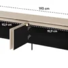 Szafka RTV Trend 193 cm z LED Beżowa