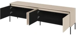 Szafka RTV Trend 193 cm z LED Beżowa
