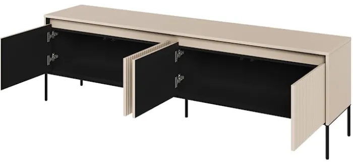 Szafka RTV Trend 193 cm z LED Beżowa
