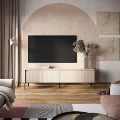 Szafka RTV Trend 193 cm z LED Beżowa