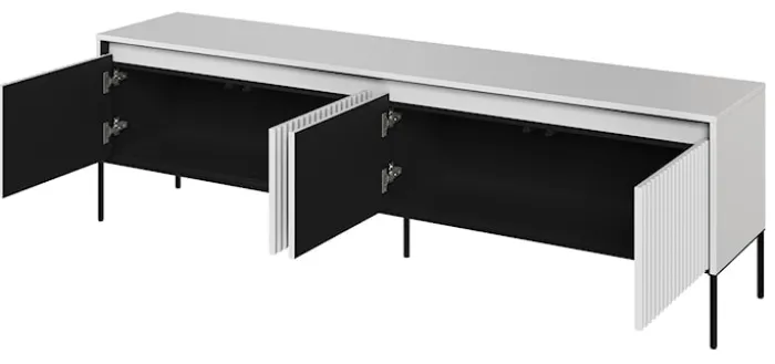Szafka RTV Trend 193 cm z LED Biała