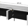 Szafka RTV Trend 167 cm z LED Biała