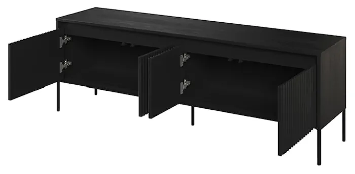 Szafka RTV Trend 167 cm z LED Czarna