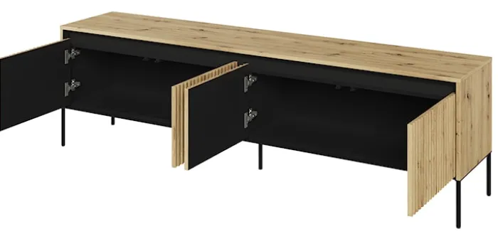 Szafka RTV Trend 193 cm z LED Dąb artisan