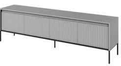 Szafka RTV Trend 193 cm z LED Szara
