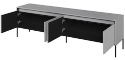 Szafka RTV Trend 193 cm z LED Szara