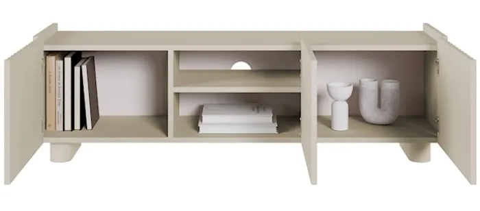 Szafka RTV trzydrzwiowa Fiorra 144 cm kaszmir