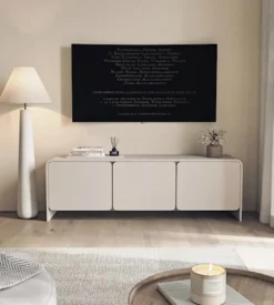 Szafka RTV trzydrzwiowa Lummo 156 cm kaszmir