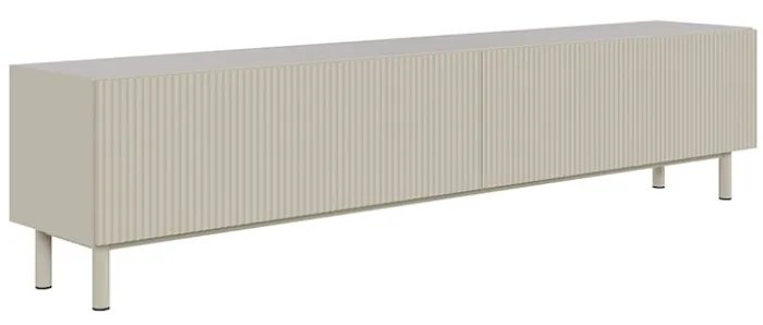 Szafka RTV Veldio New z frezowanym frontem 175 cm szary beż