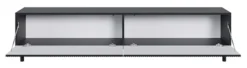 Szafka RTV Veldio New z frezowanym frontem 175 cm czarna