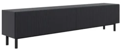 Szafka RTV Veldio New z frezowanym frontem 175 cm czarna