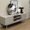 Szafka RTV Viviaro dwudrzwiowa z wnękami 154 cm kaszmir