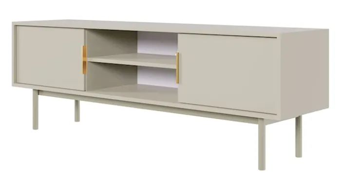 Szafka RTV Viviaro dwudrzwiowa z wnękami 154 cm kaszmir