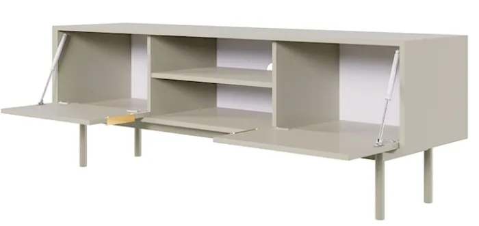 Szafka RTV Viviaro dwudrzwiowa z wnękami 154 cm kaszmir