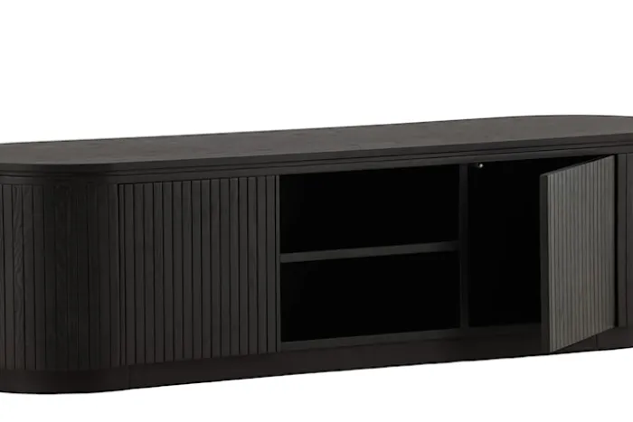 Szafka RTV Vulnutter 160 cm dąb czarny/lamele