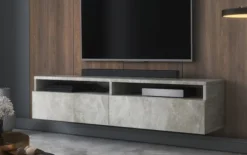 Szafka RTV z dwiema szufladami Rednaw 140 cm Beton