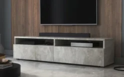 Szafka RTV z dwiema szufladami Rednaw 140 cm Beton